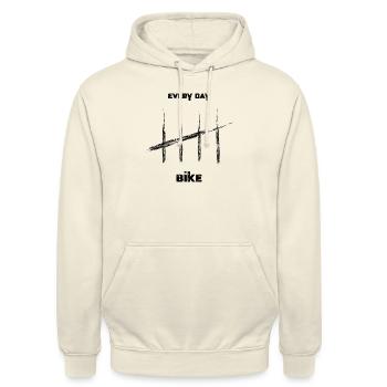 Jeden Tag Fahrrad II !! - Unisex Hoodie - Vanille-Milchshake - Vorne - Alina (178cm) & Michal (187cm)