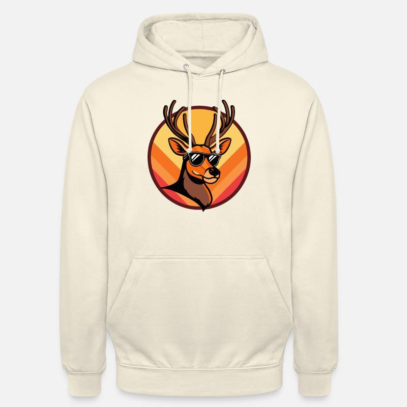 Hirsch Comic Cool Sommer - Unisex Hoodie - Vanille-Milchshake