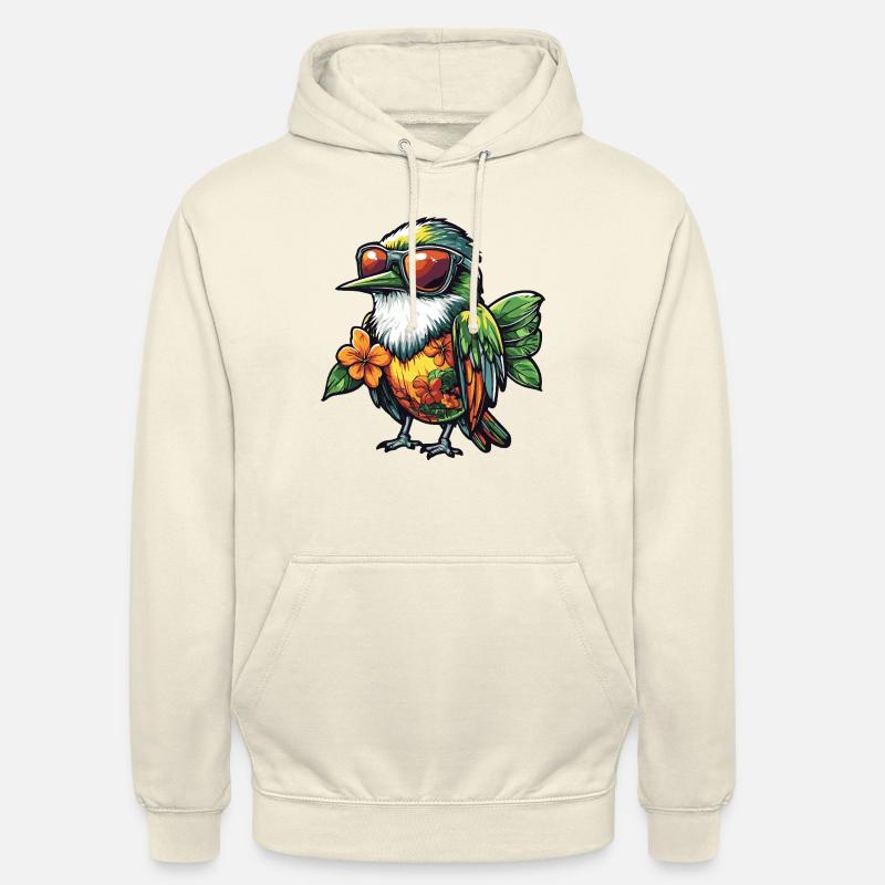 Colibri oiseau bande dessinée vacances - Sweat-shirt à capuche unisexe - vanille
