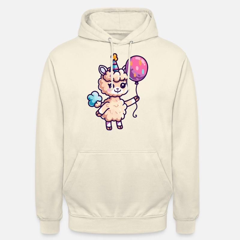 Alpaga Lama Anniversaire Bébé - Sweat-shirt à capuche unisexe - vanille