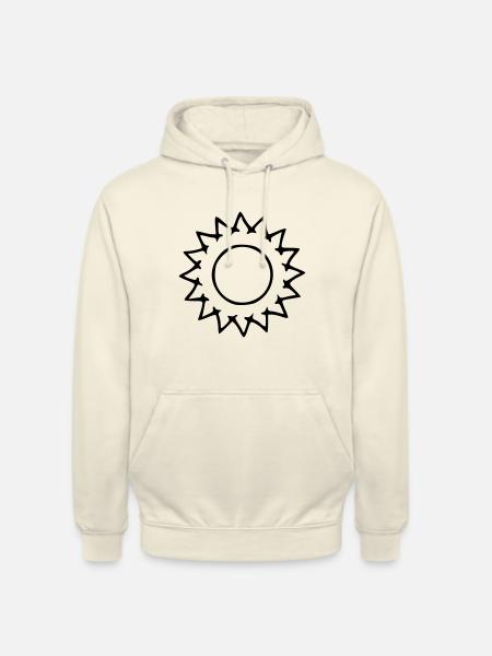 Sun Drawing Nature Sketch black - Unisex Hoodie - vanilla