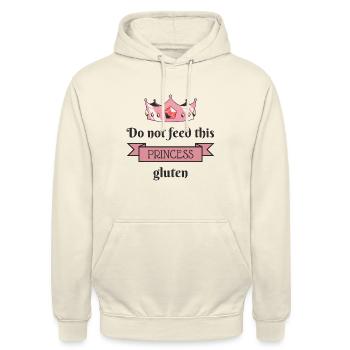 Füttern Sie diese Prinzessin nicht Gluten - glutenfrei - Unisex Hoodie - Vanille-Milchshake - Vorne - Alina (178cm) & Michal (187cm)