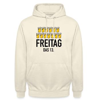 Freitag das 13 - Unisex Hoodie - Vanille-Milchshake - Vorne - Alina (178cm) & Michal (187cm)