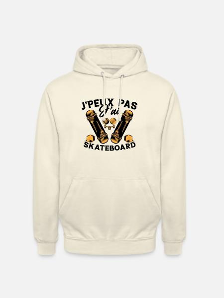I can't I have Skateboarding - Unisex Hoodie - vanilla