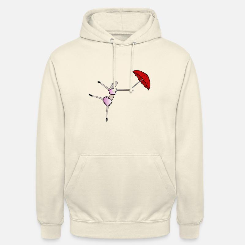 Tänzerin Comic Schaf mit Regenschirm - Unisex Hoodie - Vanille-Milchshake