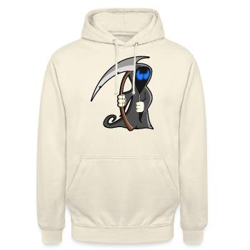 cartoon la faucheuse - Sweat-shirt à capuche unisexe - vanille - Devant - Alina (178cm) & Michal (187cm)
