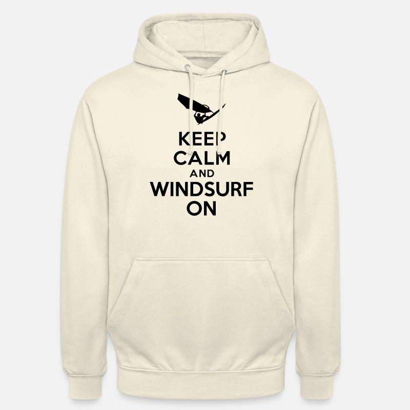 Keep calm and windsurf on - Sweat-shirt à capuche unisexe - vanille