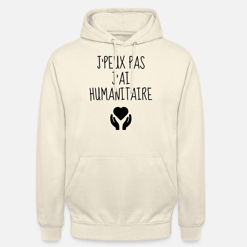 Bénévole / Humanitaire / Solidaire / Aide - Sweat-shirt à capuche unisexe - vanille