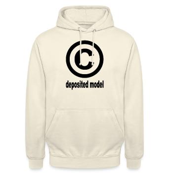 DEPOSITED #1 © (design protégé par copyright) - Sweat-shirt à capuche unisexe - vanille - Devant - Alina (178cm) & Michal (187cm)