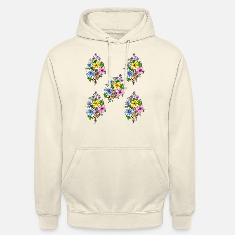 Fleur - Sweat-shirt à capuche unisexe - vanille