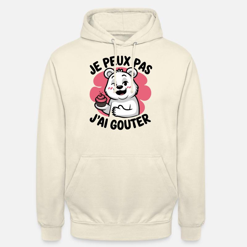 je peux pas j'ai gouter - Sweat-shirt à capuche unisexe - vanille