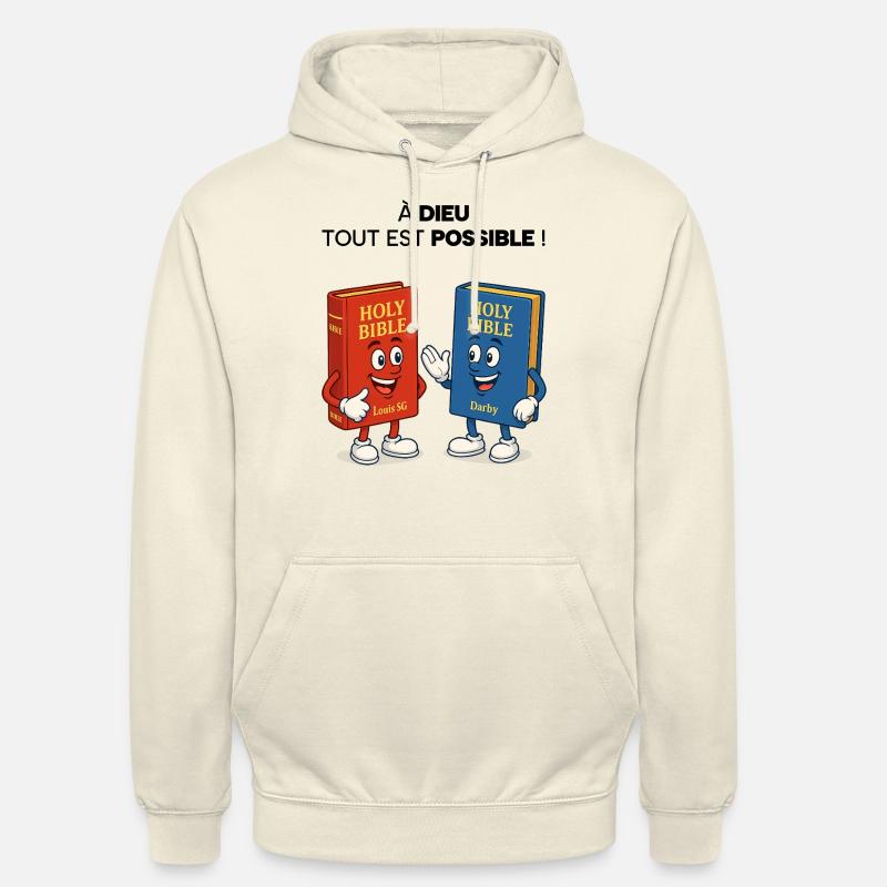 Bible T-Shirt - Sweat-shirt à capuche unisexe - vanille