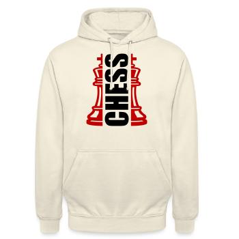 Schach König Verein - Unisex Hoodie - Vanille-Milchshake - Vorne - Alina (178cm) & Michal (187cm)