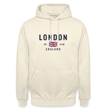 London Eengland Est 47 AD Vintage Classic - Unisex Hoodie - vanilla - Front - Alina (178cm) & Michal (187cm)