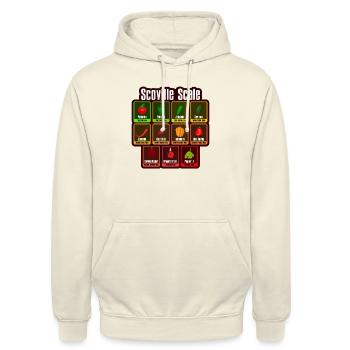 Scoville-Skala Habanero-Chili-Liebhaber - Unisex Hoodie - Vanille-Milchshake - Vorne - Alina (178cm) & Michal (187cm)