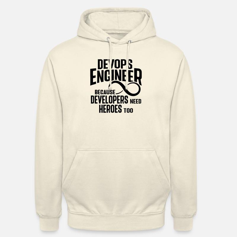 Ingénieur Devops développeur Sys-Admin - Sweat-shirt à capuche unisexe - vanille