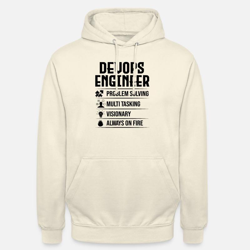 Développeur Devops Sys-Admin - Sweat-shirt à capuche unisexe - vanille