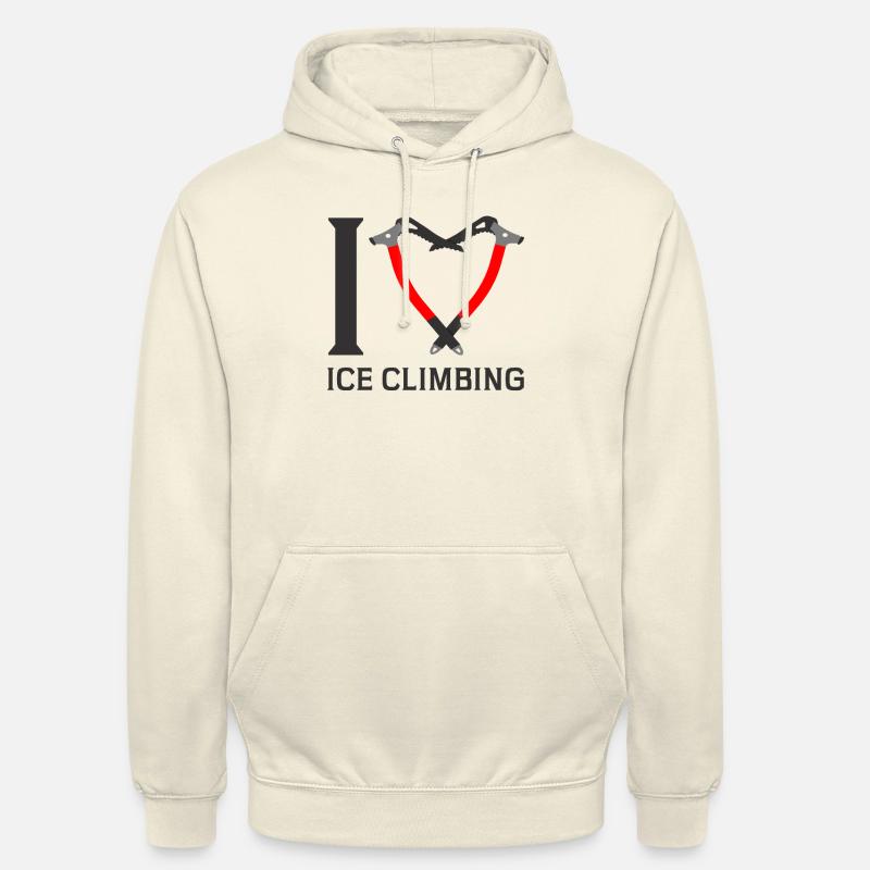 Ich Liebe Eisklettern Eiskletterer Eispickel Unisex Hoodie