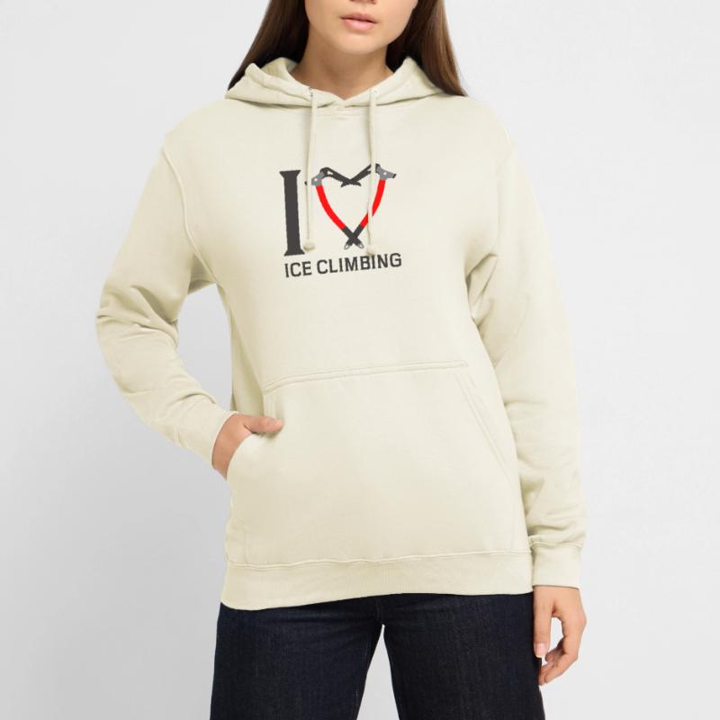 Ich Liebe Eisklettern Eiskletterer Eispickel Unisex Hoodie