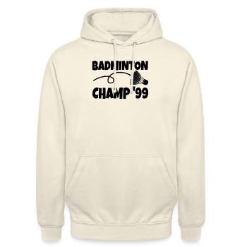 Badminton Champ - Unisex Hoodie - vanilla - Front - Alina (178cm) & Michal (187cm)