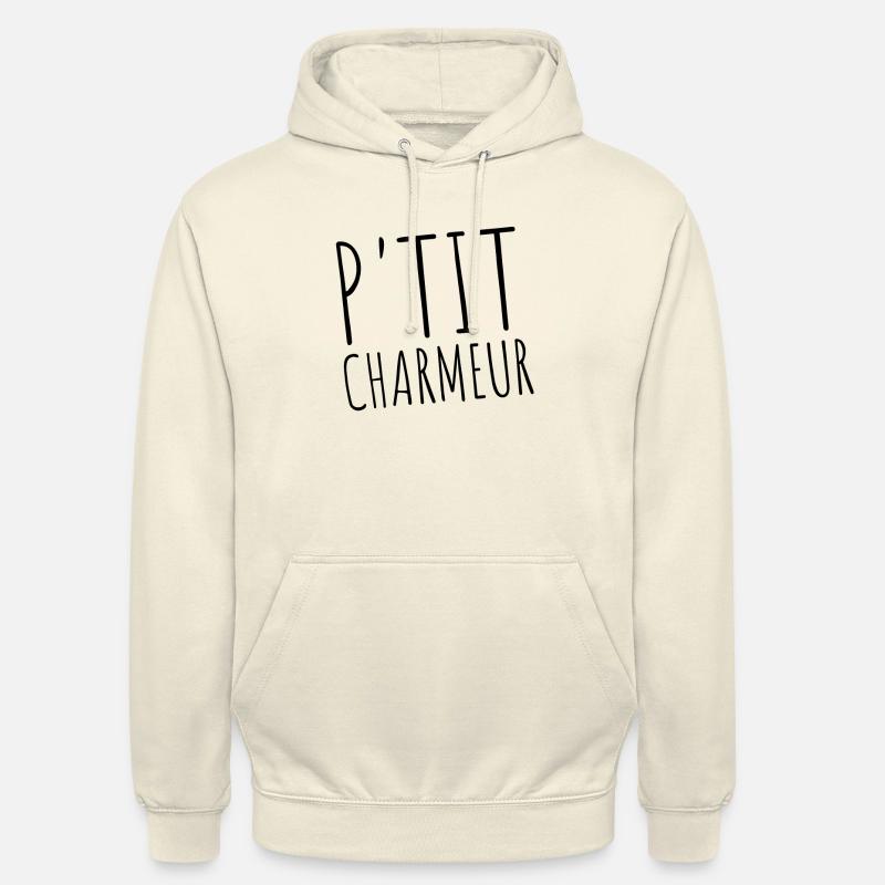 P'tit Charmeur , Bébé , Naissance , Enfant - Sweat-shirt à capuche unisexe - vanille