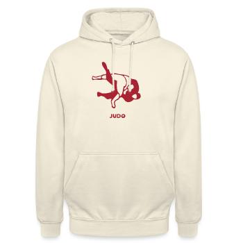Judo Outfit for Martial Arts Fighters - Unisex Hoodie - vanilla - Front - Alina (178cm) & Michal (187cm)