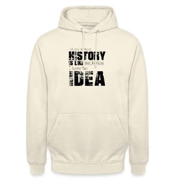 Geschichte - Unisex Hoodie - Vanille-Milchshake - Vorne - Alina (178cm) & Michal (187cm)