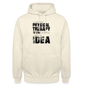 Physiotherapie - Unisex Hoodie - Vanille-Milchshake - Vorne - Alina (178cm) & Michal (187cm)