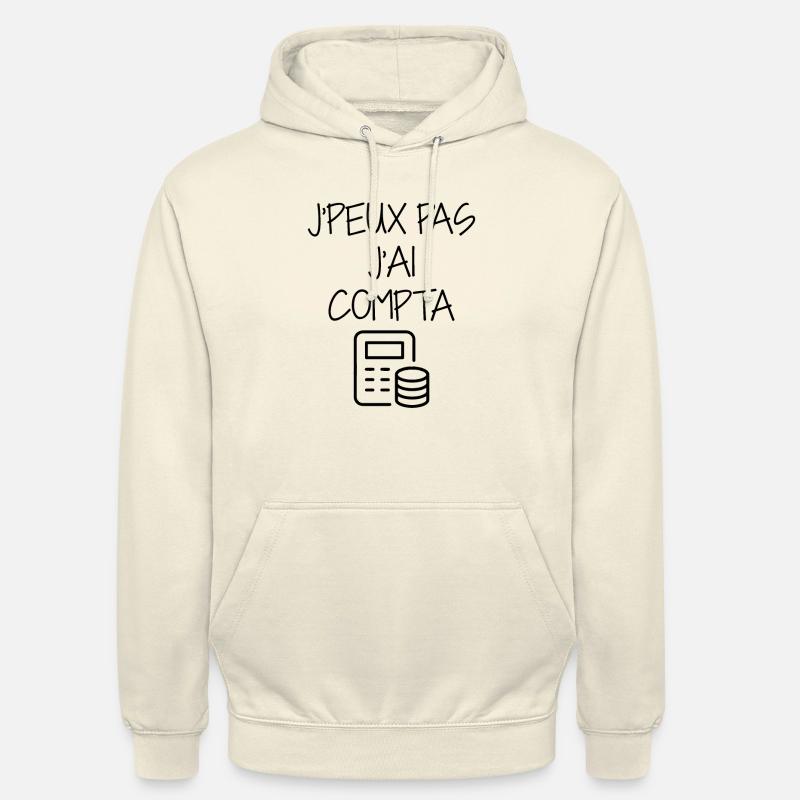 comptable / comptabilité / compter / chiffre - Sweat-shirt à capuche unisexe - vanille