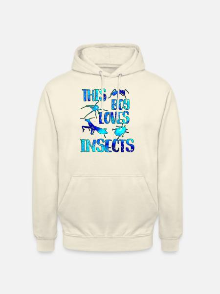 This boy loves insects - Unisex Hoodie - vanilla