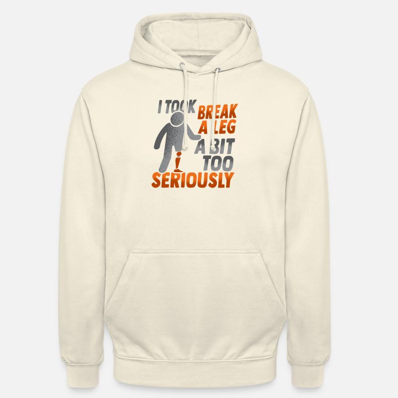 Prothèse de jambe amputée Amputation - Sweat-shirt à capuche unisexe - vanille