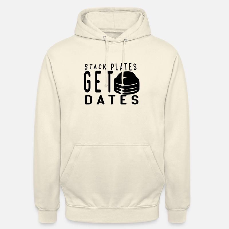 stack plates Get dates - Unisex Hoodie - Vanille-Milchshake