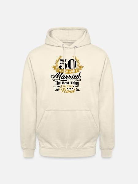 50th Wedding Anniversary Husband Wife Marriage - Unisex Hoodie - vanilla