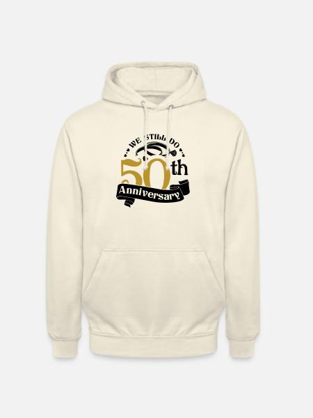50th Wedding Anniversary Husband Wife Marriage - Unisex Hoodie - vanilla