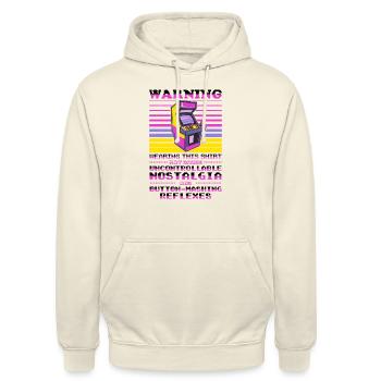 Lecteurs vidéo Retro Gamer Gaming Classic 80s - Sweat-shirt à capuche unisexe - vanille - Devant - Alina (178cm) & Michal (187cm)