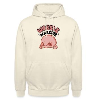 Biologiste marin Poissons d’eau profonde Blob Océan - Sweat-shirt à capuche unisexe - vanille - Devant - Alina (178cm) & Michal (187cm)