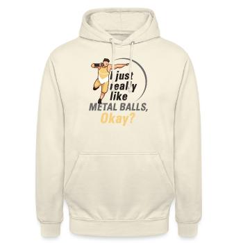 Athletics, Athletics, Throwing athletes, - Unisex Hoodie - vanilla - Front - Alina (178cm) & Michal (187cm)
