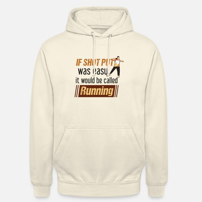 Athlétisme, Athlétisme, Lancer d’athlètes, - Sweat-shirt à capuche unisexe - vanille