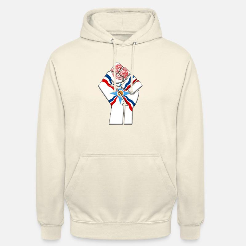 Drapeau assyrien - Sweat-shirt à capuche unisexe - vanille