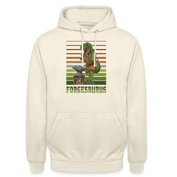 Forger Métallurgiste Dino - Sweat-shirt à capuche unisexe - vanille - Devant - Alina (178cm) & Michal (187cm)