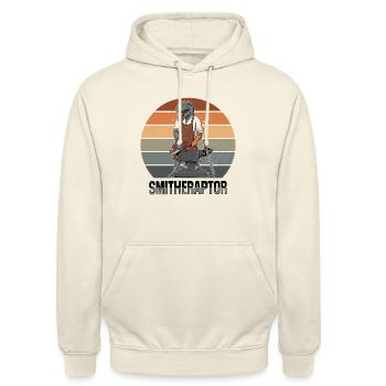 Forger Métallurgiste Dino - Sweat-shirt à capuche unisexe - vanille - Devant - Alina (178cm) & Michal (187cm)
