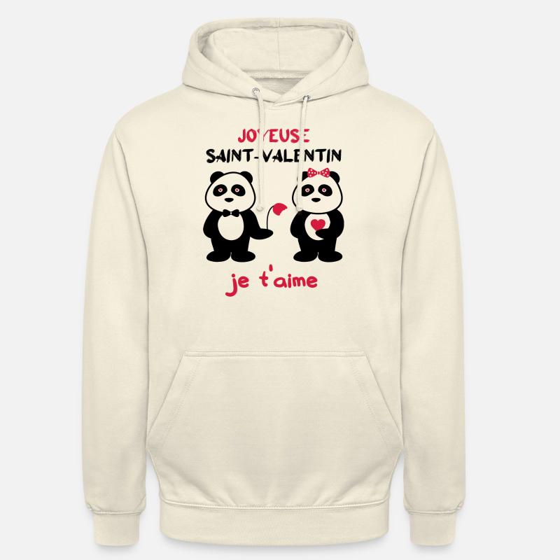 joyeuse saint valentin, cadeau saint-valentin - Sweat-shirt à capuche unisexe - vanille