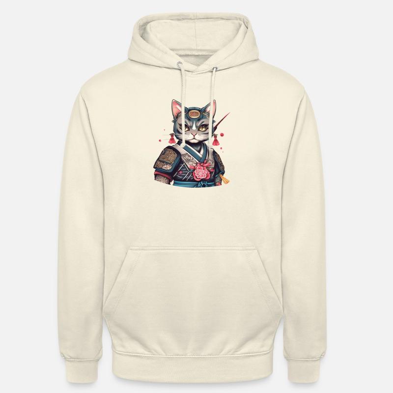 Ninja Cat Samurai - Unisex Hoodie - Vanille-Milchshake