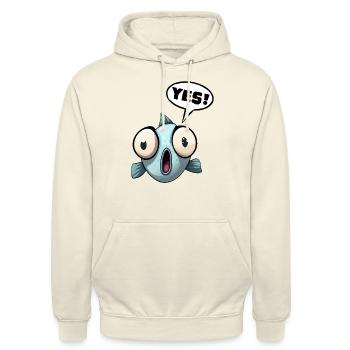 Yes, we can - legendary workout - Unisex Hoodie - vanilla - Front - Alina (178cm) & Michal (187cm)