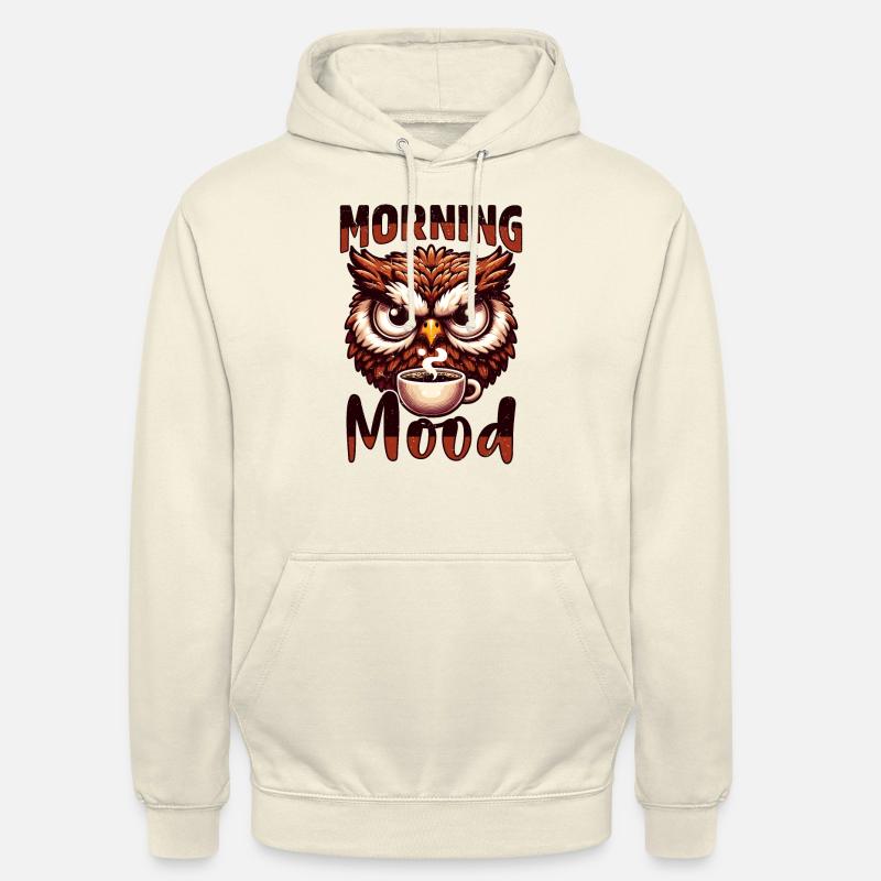 Mürrische Eule Mit Kaffee - Sweat-shirt à capuche unisexe - vanille
