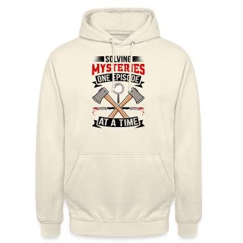 True Crime - Unisex Hoodie - Vanille-Milchshake - Vorne - Alina (178cm) & Michal (187cm)