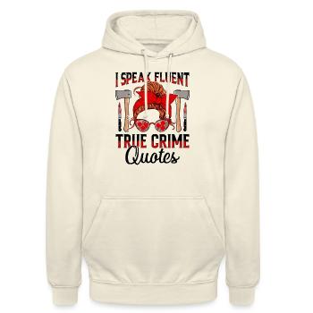 True Crime - Unisex Hoodie - Vanille-Milchshake - Vorne - Alina (178cm) & Michal (187cm)