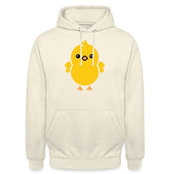 poussin - Sweat-shirt à capuche unisexe - vanille - Devant - Alina (178cm) & Michal (187cm)