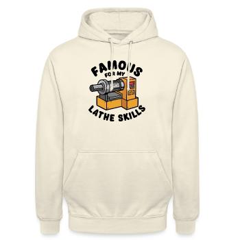 Lathe Wood Turning Lathe - Unisex Hoodie - vanilla - Front - Alina (178cm) & Michal (187cm)