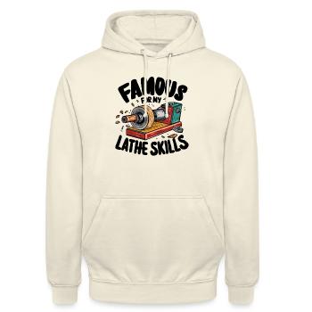 Lathe Wood Turning Lathe - Unisex Hoodie - vanilla - Front - Alina (178cm) & Michal (187cm)